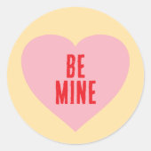 Sticker Rond Faites dire votre coeur à Valentine (Devant)