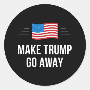 Sticker Rond Faites disparaître Trump -