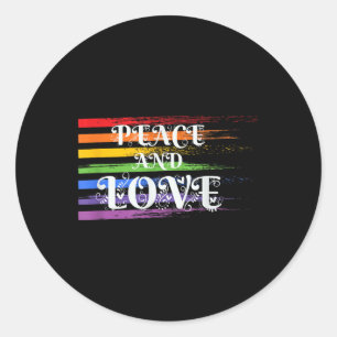 Sticker Rond Faites la paix, pas la guerre - Colorée Paix &