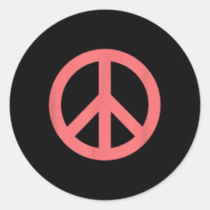 Sticker Rond Faites la paix pas la guerre - Logo des signes de 