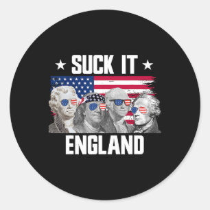 Sticker Rond Faites Le Angleterre Pères Fondateurs 4 Juillet