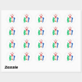 Sticker Rond Faites Le Calcul 67 Meme Noël (Feuille)