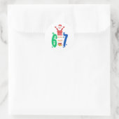 Sticker Rond Faites Le Calcul 67 Meme Noël (Sac)