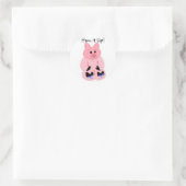 Sticker Rond Faites le cochon ! (Sac)