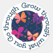 Sticker Rond Faites le tour de ce que vous traversez (Devant)