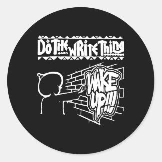 Sticker Rond Faites L'Écriture De L'Autocollant Pt149