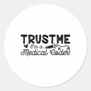 Sticker Rond Faites-moi confiance Je suis un programmeur ICD Co