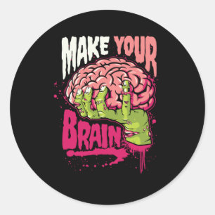 Sticker Rond Faites votre cerveau