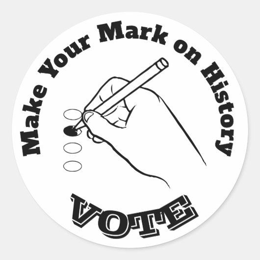 Sticker Rond Faites votre marque sur l'histoire (Devant)