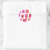 Sticker Rond Faites votre propre coeur Art Design d'impression (Sac)