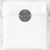 Sticker Rond Faites-vous confiance ~ Les Yeux du monde Mandala (Sac)