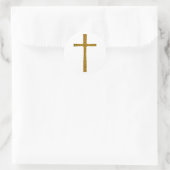 Sticker Rond Faith Cross Gold (Sac)