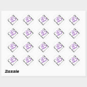Sticker Rond Faith Hope Love Butterfly - Epilepsy Awareness (Feuille)