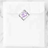 Sticker Rond Faith Hope Love Butterfly - Epilepsy Awareness (Sac)
