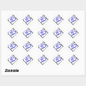 Sticker Rond Faith Hope Love Butterfly - Sensibilisation à la S (Feuille)