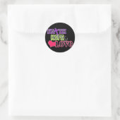 Sticker Rond Faith Hope Love (noir) (Sac)