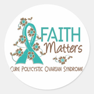 Sticker Rond Faith Matters 3 PCOS