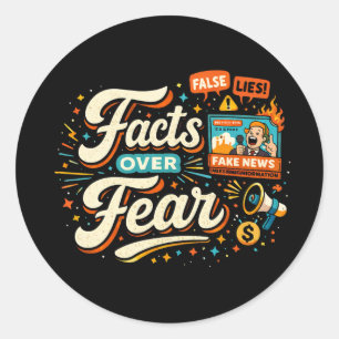 Sticker Rond Faits avant la peur