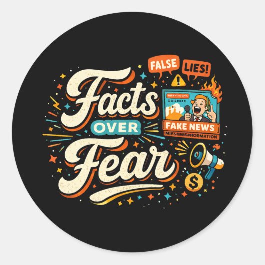 Sticker Rond Faits avant la peur (Devant)