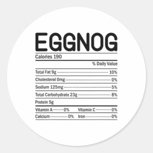 Sticker Rond Faits nutritionnels sur la nourriture de Thanksgiv