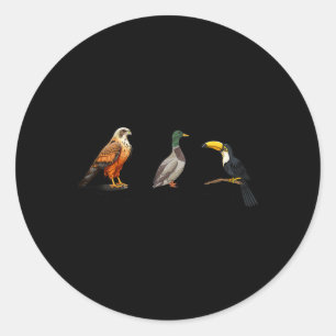 Sticker Rond Falcon Canard Toucan Birds Subtil Anti Trump 1