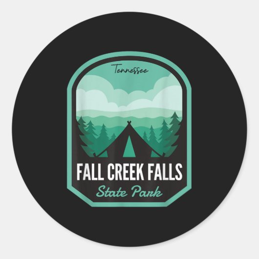 Sticker Rond Fall Creek Falls State Park Tn Camping (Devant)