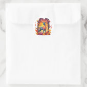 Sticker Rond Fall Deer Alebrije (Sac)