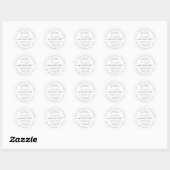 Sticker Rond Fall Foliage Future Mme Mariage Adresse de retour (Feuille)