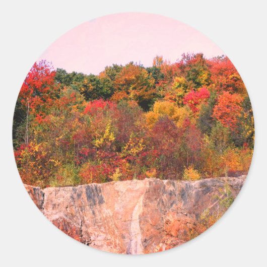 Sticker Rond Fall Folift Rock Cliff Nature (Devant)