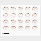 Sticker Rond Fall in Love Fall Bridal Shower (Feuille)