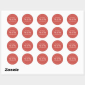 Sticker Rond Fall Love Future M. Mme Red Retour Adresse (Feuille)