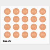 Sticker Rond Fall Love Future M. Mrs Orange Adresse de retour (Feuille)