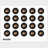 Sticker Rond Fall Pumpkin Thanksgiving Christian Give Thanks To (Feuille)