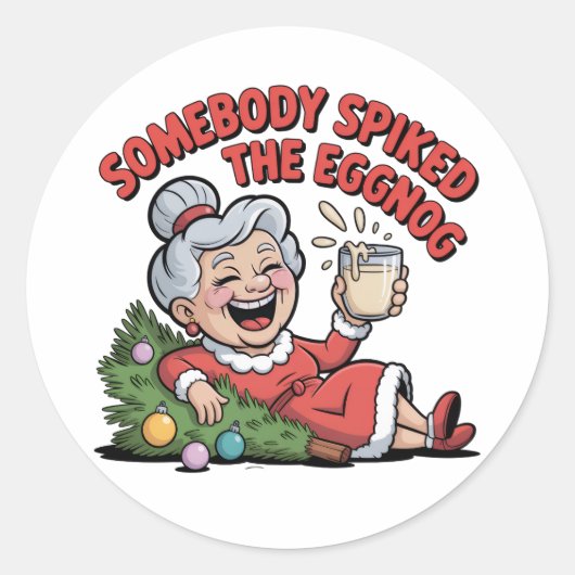 STICKER ROND FALLING ON THE CHRISTMAS TREE (Devant)