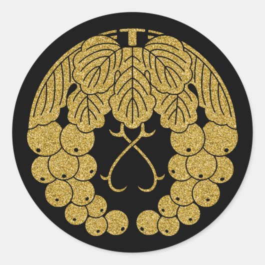 Sticker Rond [Famille Crest] Deux raisins (Devant)