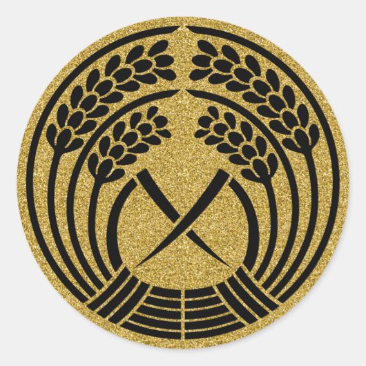 Sticker Rond [Famille Crêtes] Accumulation d'oreille de riz (Devant)