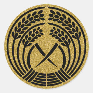 Sticker Rond [Famille Crêtes] Accumulation d'oreille de riz