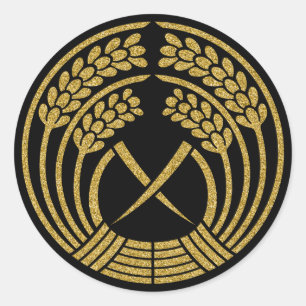 Sticker Rond [Famille Crêtes] Accumulation d'oreille de riz