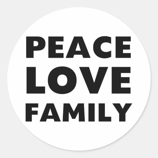 Sticker Rond Famille d'amour pour la paix (Devant)