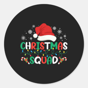 Sticker Rond Famille de l'équipe de Noël correspondant Drôle No