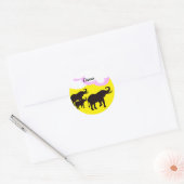 Sticker Rond Famille d'éléphants  (Enveloppe)