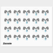 Sticker Rond Famille des éléphants (Feuille)