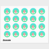 Sticker Rond Famille d'ours (Feuille)