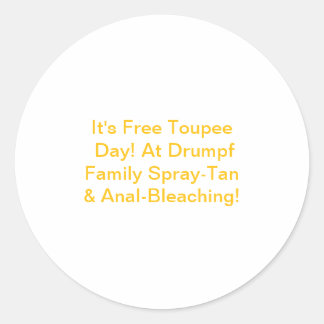 Sticker Rond Famille Drumpf Vaporisation Bronzante Hankamer Art