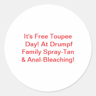 Sticker Rond Famille Drumpf Vaporisation Bronzante Hankamer Art