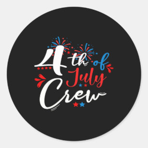 Sticker Rond Famille du Feu d'artifice 4 juillet