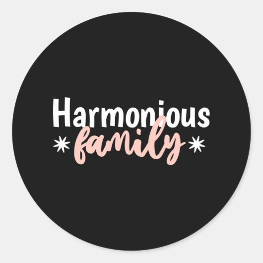 Sticker Rond Famille harmonieuse (Devant)