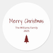 Sticker Rond Famille moderne Simple Boho Arbre de Noël (Devant)