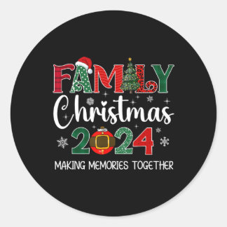 Sticker Rond Famille Noël 2024 Matching tenue Xmas Squad S
