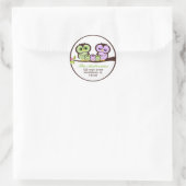 Sticker Rond Famille Owl (Sac)